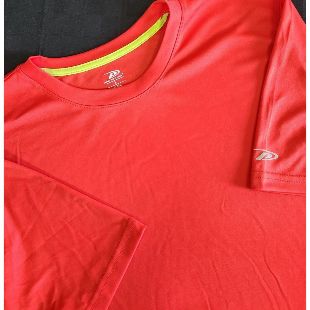 Pro Player T-Shirt Red Size Large Mens Wicking Light Weight NEW - Picture 8 of 10